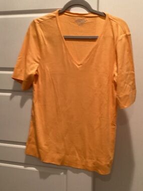 Chico's Sunny orange  V-Neck Short Sleeve Top